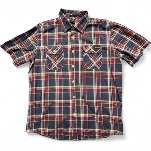 Enyce Red and Blue Plaid Button Down Shirt